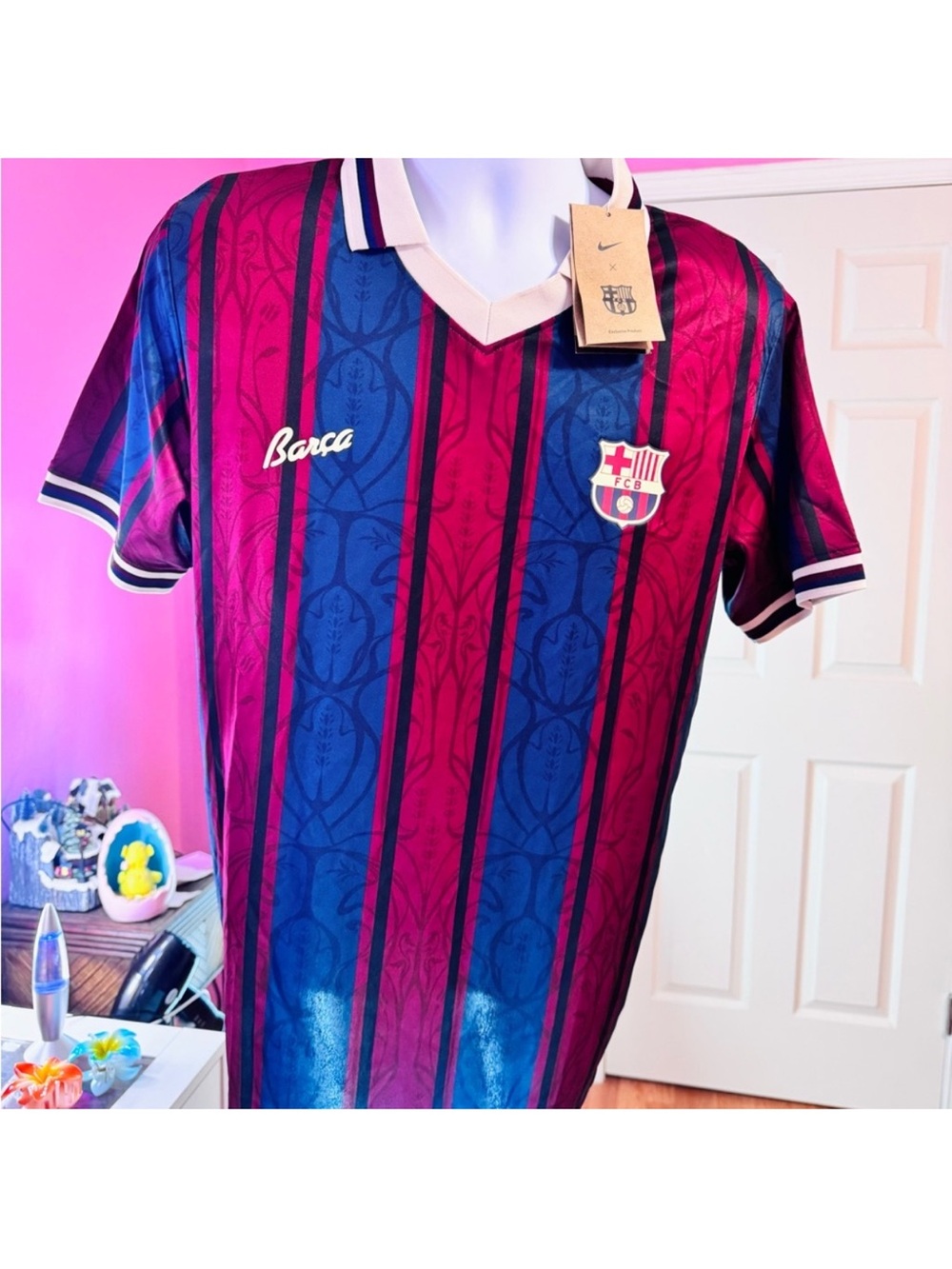 Nike FC Barcelona Home Jersey in Maroon, Blue & White